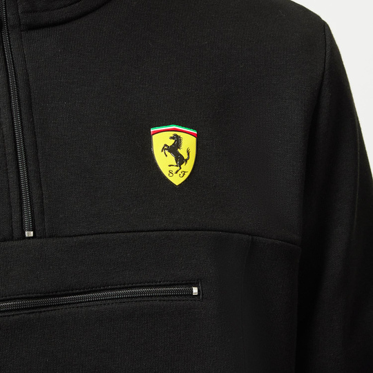 Ferrari F1 2024 Herren 1/4 Zip Black Sweatshirt