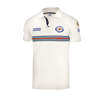 Sparco Poloshirt Martini Stripe weiß