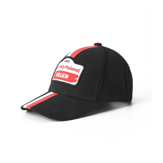 Rally Poland WRC Kinder-Cap Stripe schwarz