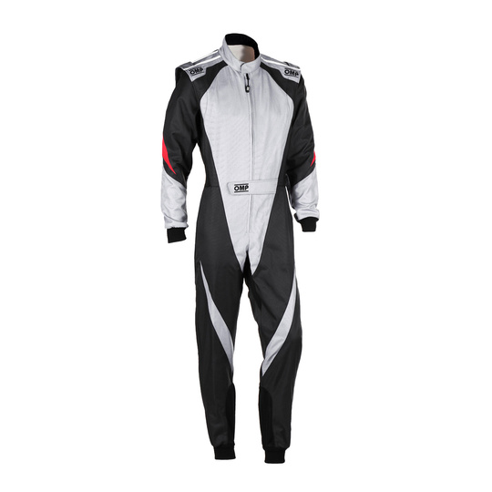 OMP Kinder-Kartanzug KS-3X schwarz/grau (FIA)