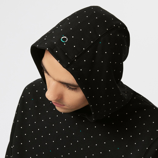 Herren Hoodie Polka Dot Schwarz Mercedes AMG F1 