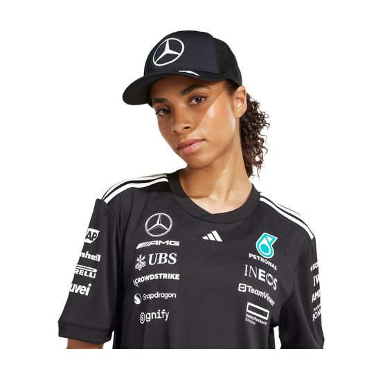 Mercedes AMG F1 2025 Herren Kappe Star Trucker Schwarz