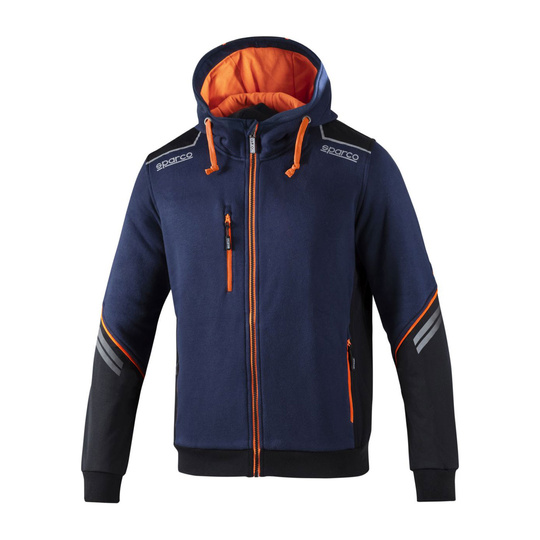 Sparco Kapuzenjacke Tech marineblau/orange