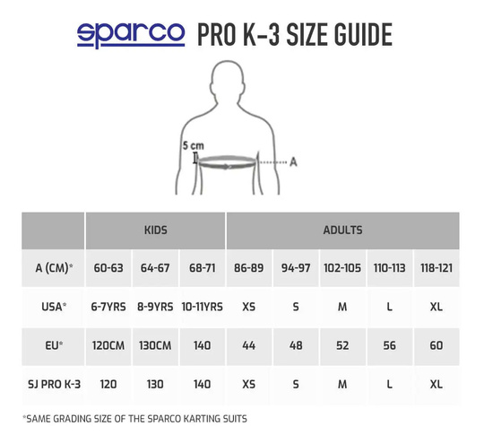 Sparco Rippenschutz SJ PRO K-3 MY25 schwarz-weiß