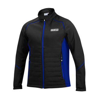 Sparco Herren Softshell Jacke MY22 Schwarz-Blau