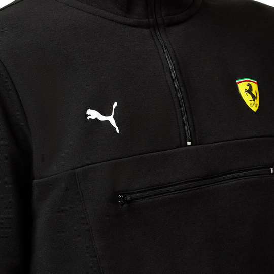 Ferrari F1 2024 Herren 1/4 Zip Black Sweatshirt