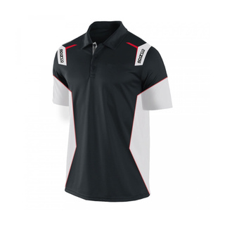 Sparco Herren Polohemd NEW SKID Schwarz