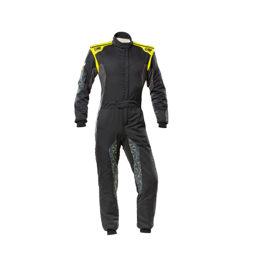 OMP Rennoverall TECNICA HYBRID Schwarz-Gelb (FIA)