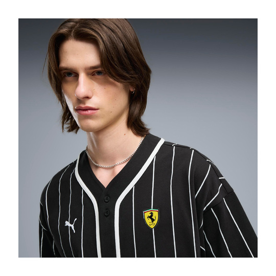 Scuderia Ferrari F1 2026 Herren Baseball-Shirt Retro Schwarz