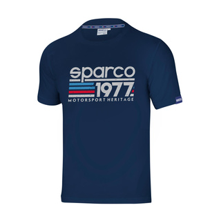 Sparco Herren T-shirt 1977 Dunkelblau
