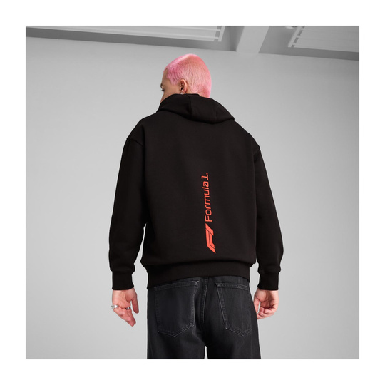 Formula 1 2025 Herren Kapuzenpullover Essential Relaxed Logo Schwarz