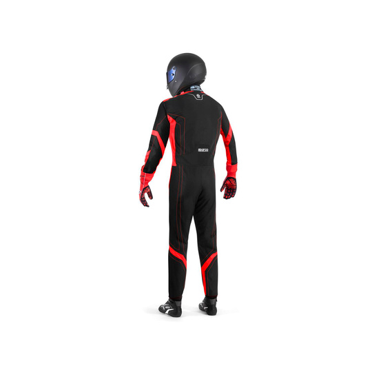 Sparco Kartoverall THUNDER Schwarz-Rot (FIA)