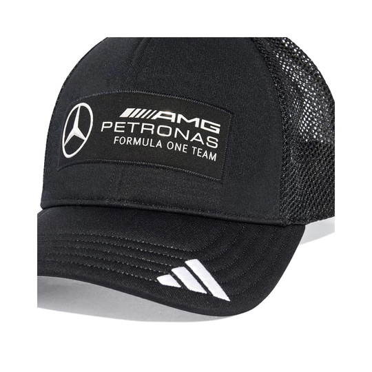 Mercedes AMG F1 2025 Herren Kappe Logo Trucker Schwarz