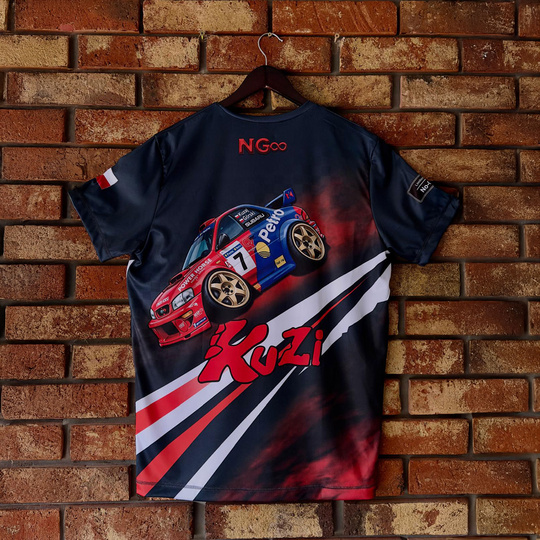 Leszek Kuzaj T-Shirt Kuzi Impreza WRC Cartoon