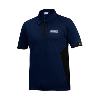 Sparco Poloshirt Zip MY22 marineblau