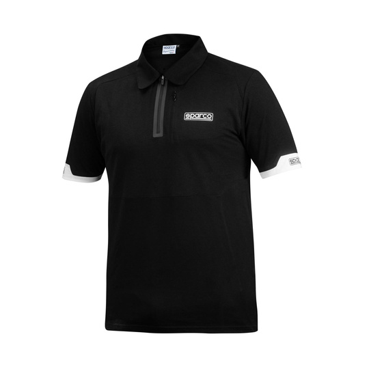 Sparco Poloshirt Zip MY22 schwarz
