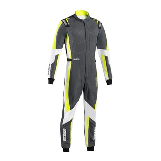 Sparco Kinder Kartoverall KERB Grau/Gelb (FIA)