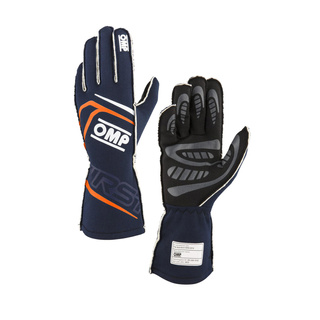 OMP Handschuhe First MY24 marineblau/orange (FIA)