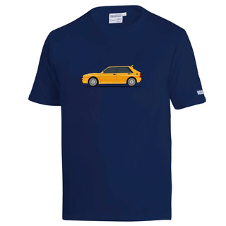 Sparco T-Shirt Lancia HF Delta Integrale marineblau/gelb