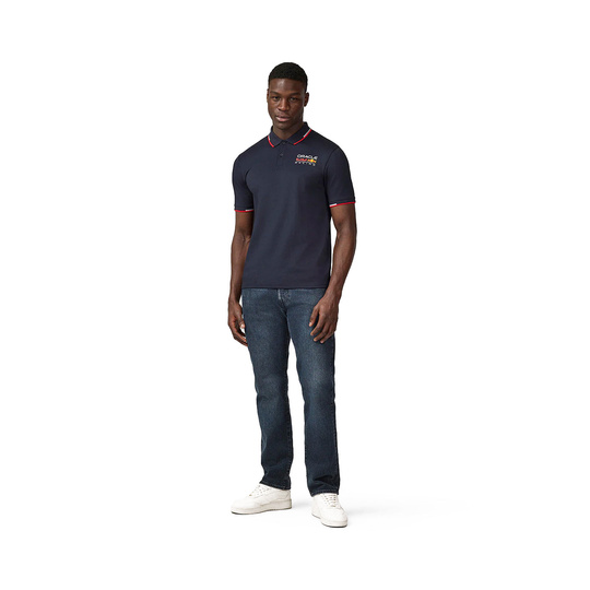 Red Bull Racing 2025 Herren Poloshirt Core Logo Marineblau