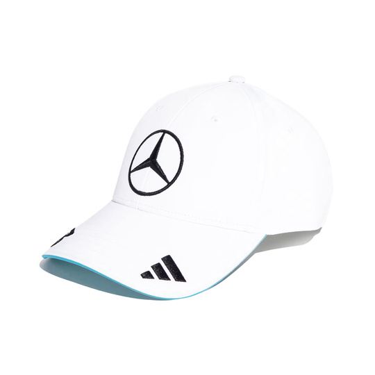 Mercedes AMG F1 2025 Baseballkappe Russell Weiß
