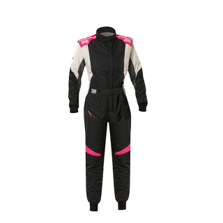 OMP Rennanzug First Evo Elle MY25 schwarz/rosa (FIA)