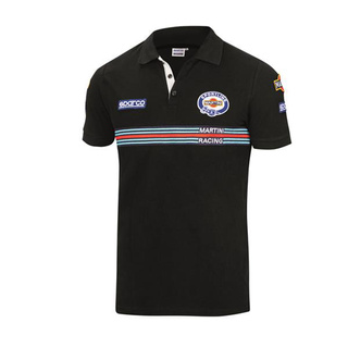 Sparco Poloshirt Martini Stripe schwarz