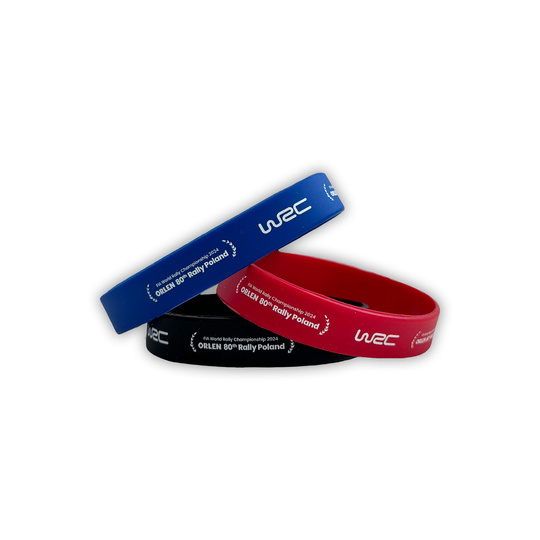 Rallye Polen WRC 2024 Silikonarmband Blau