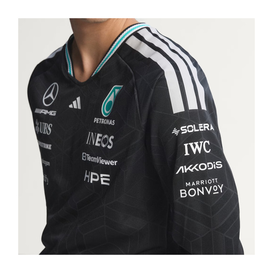 Mercedes AMG F1 2026 Langarmshirt Authentic Team schwarz