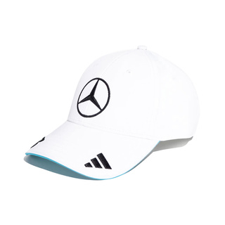 Mercedes AMG F1 2025 Baseballkappe Russell Weiß