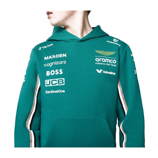 Aston Martin F1 2025 Kinder Kapuzensweatjacke Team