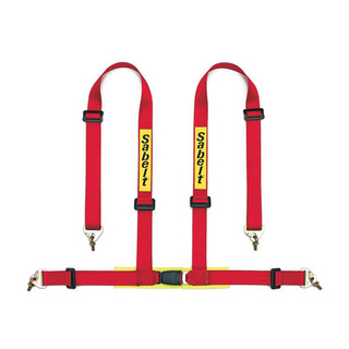 Sabelt 4-Punkt-Gurt 2" rot (ECE) Snap Hook