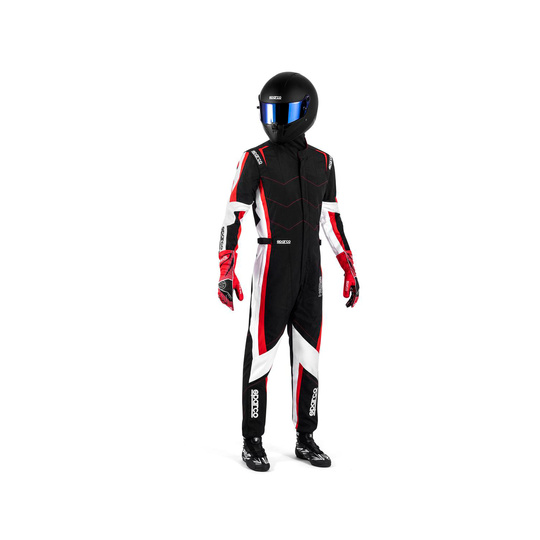 Sparco Kinder Kartoverall KERB Schwarz/Rot (FIA)
