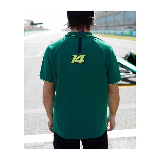 Aston Martin F1 Herren Polohemd Alonso Kimoa Grün