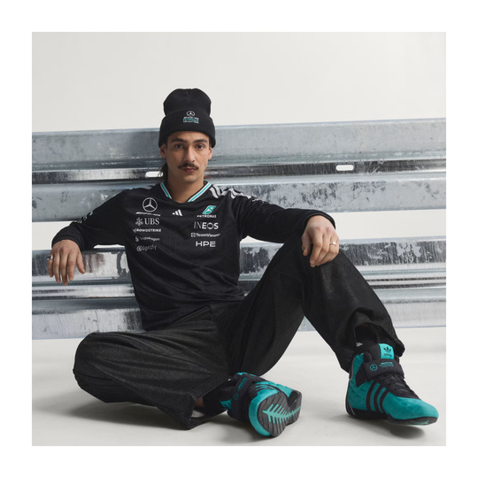 Mercedes AMG F1 2026 Langarmshirt Authentic Team schwarz