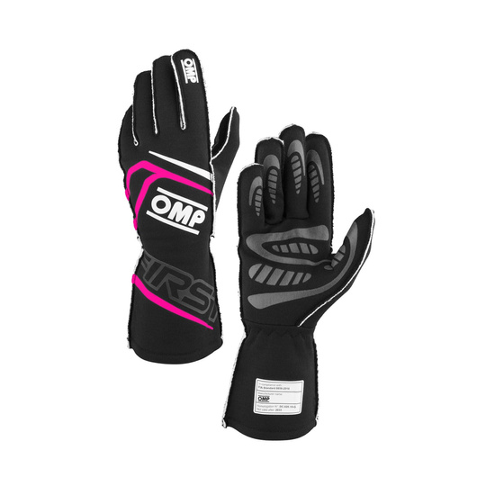 OMP Handschuh FIRST MY25 Schwarz/Fuchsia (FIA)