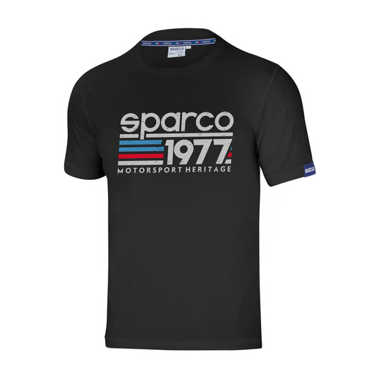 Sparco Herren T-shirt 1977 Schwarz