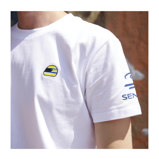 Ayrton Senna Collection 2026 Ayrton Senna T-Shirt Helmet weiß