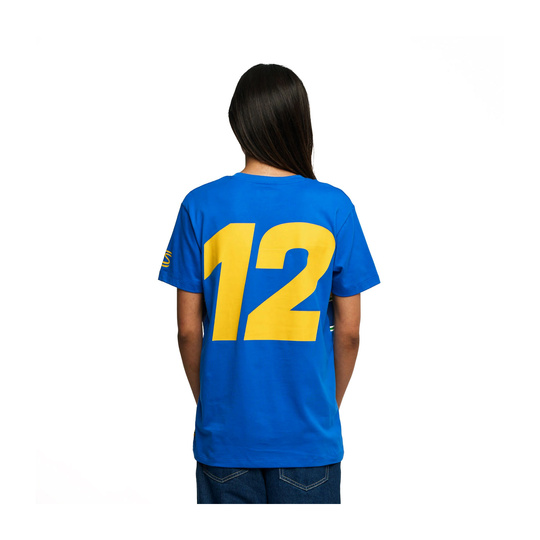 Ayrton Senna F1 2025 Herren T-Shirt Hashtag Blau