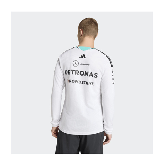 Mercedes AMG F1 2026 Langarmshirt Authentic Team weiß