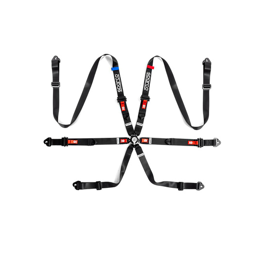 Sparco Renngurt 6 - Punkte ALU 2" PRO H-9 Evolution Schwarz (FIA)