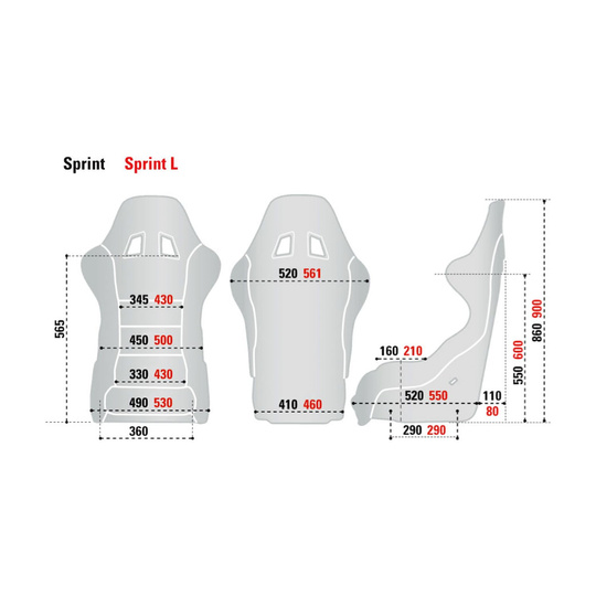 Sparco Rennsitz Sprint+ SKY schwarz (FIA)