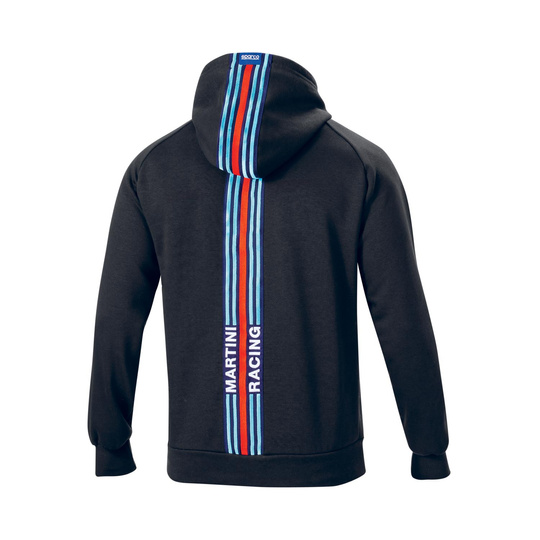 Sparco Herren Kapuzensweatjacke Martini Racing Schwarz