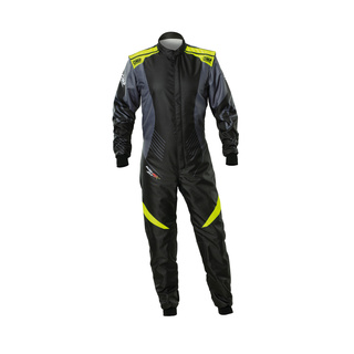 OMP Kinder-Kartanzug KS-2X Art schwarz/gelb (FIA)