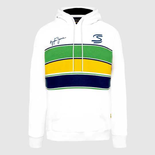 Ayrton Senna F1 2025 Herren Kapuzenpullover Stripe