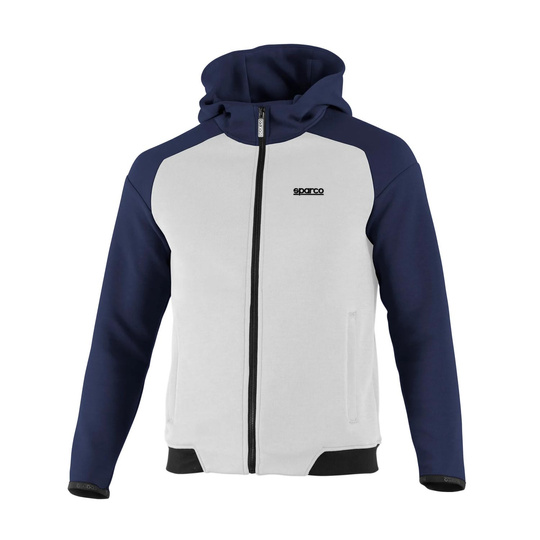 Sparco Kapuzenjacke MY25 weiß/marineblau