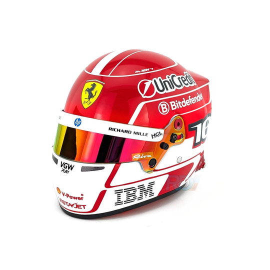 Scuderia Ferrari 2025 Miniaturhelm 1:2 Charles Leclec
