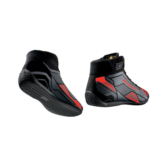 OMP Fahrerschuh SPORT MY22 Schwarz-Rot (FIA)