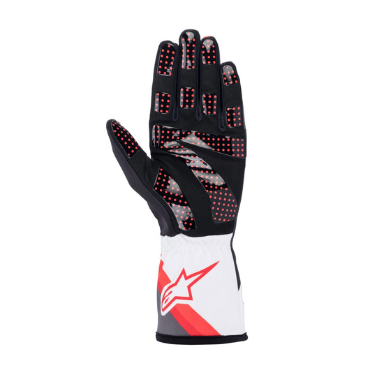 Alpinestars Karthandschuh TECH-1 K RACE V2 GRAPH Weiß-Rot