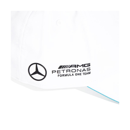 Mercedes AMG F1 2025 Baseballkappe Russell Weiß